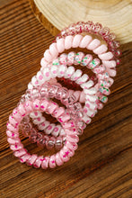Load image into Gallery viewer, Pink Cute Gradient Starry Dotty Phone Cord Scrunchie Set
