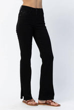 Load image into Gallery viewer, Judy Blue High Waist 90&#39;S Black Slit Hem Straight Leg Jeans
