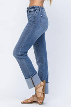 Load image into Gallery viewer, Judy Blue High Waist Straight Leg Jeans with Wide Cuff
