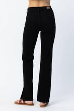 Load image into Gallery viewer, Judy Blue High Waist 90&#39;S Black Slit Hem Straight Leg Jeans
