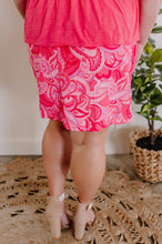 Load image into Gallery viewer, Kira Zipper Corduroy Skirt With Front Slit In Pink Paisley
