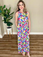 Load image into Gallery viewer, Lana Maxi Dress With Pockets In Bright Neon Floral
